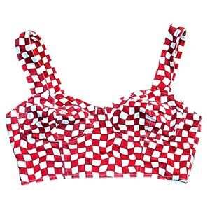 Checked Crop Top // Baevely // Small
